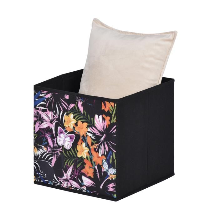 CUBE DE RANGEMENT IMPRIME 28X28X28 FS-6196