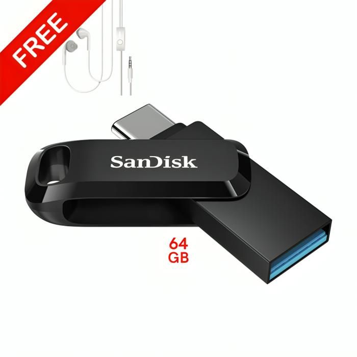 Clé USB to TYPE-C  64GB SanDisk Ultra  + Écouteur Gratuit