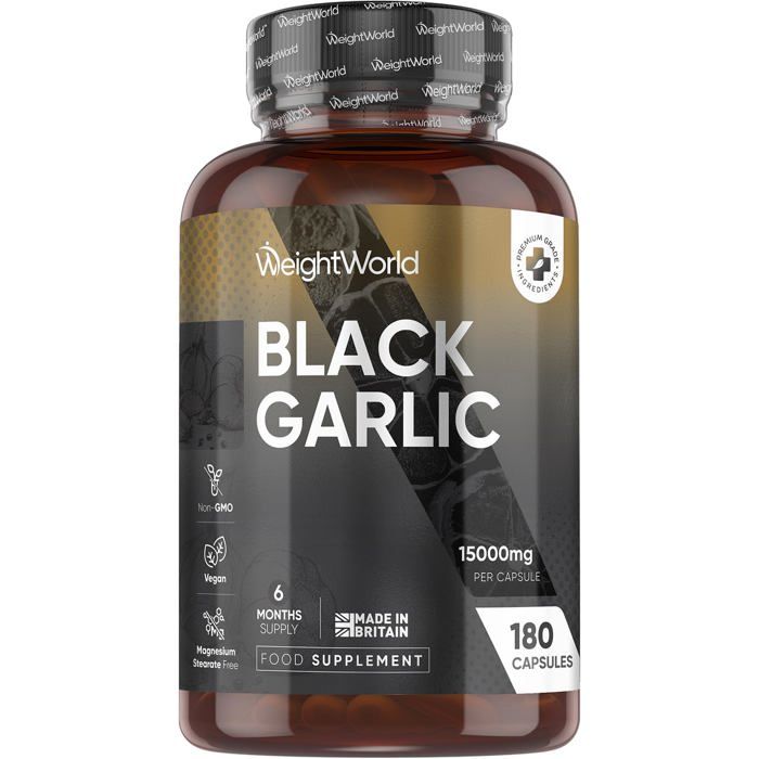 Ail Noir Fermenté 15000mg Riche En Vitamines & Minéraux- 180 Gélules Vegan