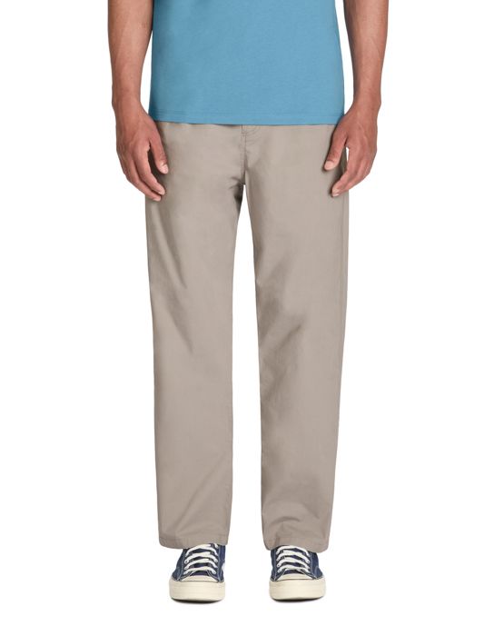 Pantalon chino straight en coton stretch