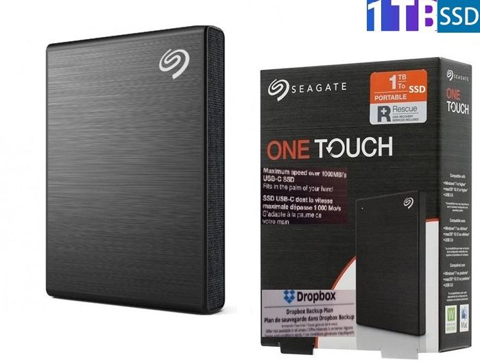 Seagate One Touch disque dur externe SSD 1TB /To vitesse1000 Mb/s récupération Create et Dropbox de 6mois