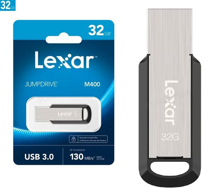 Lexar Cle 32Gb USB 3.0 JumpDrive vitesse 130MB/s M400 transfert fichiers rapide