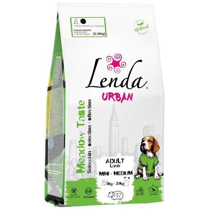 Croquettes pour Chien - Lenda - Urban Mini-Medium - Agneau - 10 KG - Haute Teneur en Viande