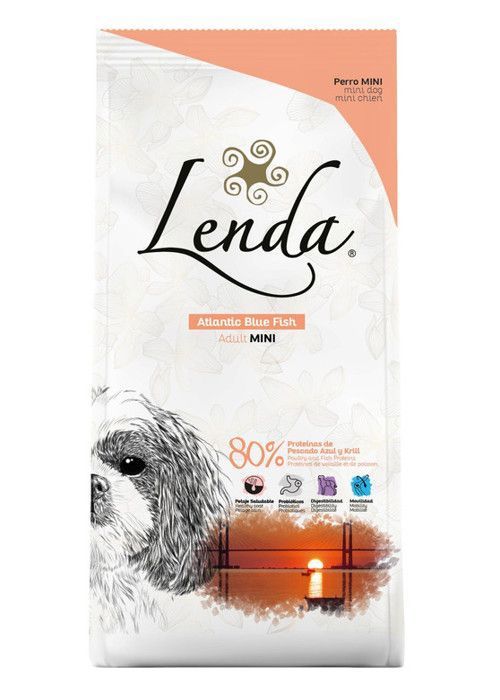 Croquette naturelle Chien - Lenda - Mini Atlantic Blue Fish - 2kg - Hypoallergénique - 100% Poisson