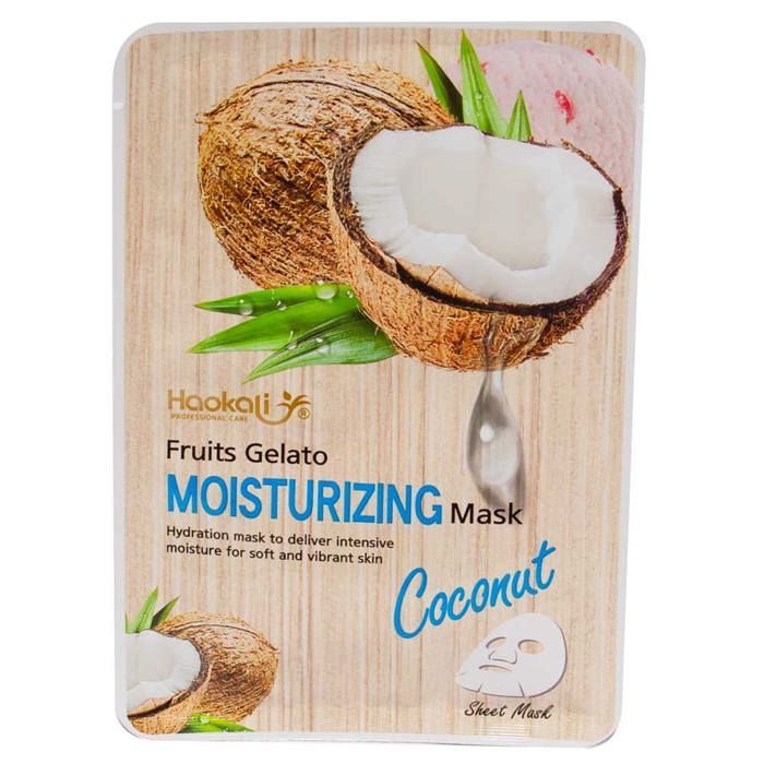 Masque hydratant - HAOKALI - Noix de coco - Apaisant - Régénérant - Peaux sèches