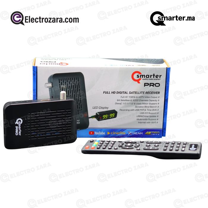 Récepteur DVB-S2 - QSMARTER - SP1506HV - Haute Définition - 32 Mbit Flash - 512 Mbit DDR