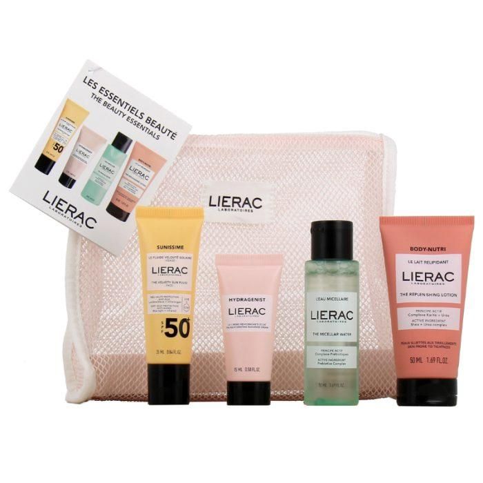 Trousse de soins - LIERAC - Les Essentiels Beauté - 4 produits - Nettoyant - Protection solaire