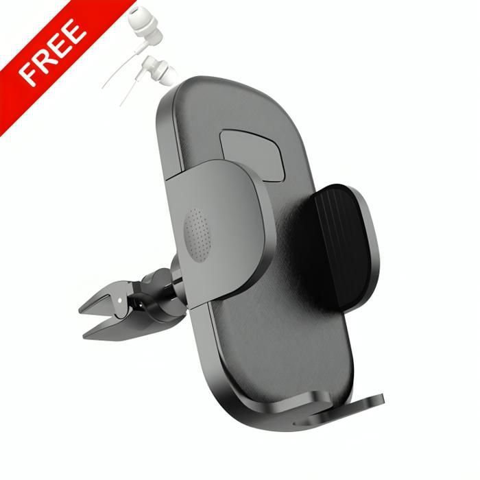 Support de Téléphone pour Voiture, sortie d'air avec clip K552 + Écouteur Heavy Bass Gratuit
