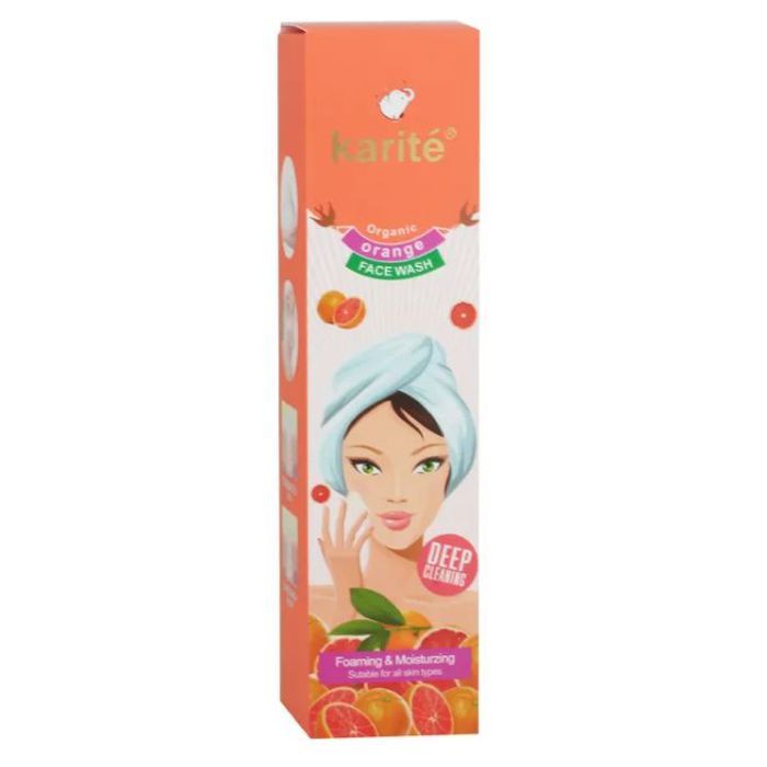 Karite GEL NETTOYANT VISAGE et corps A L'ORANGE (tous les types de peau)