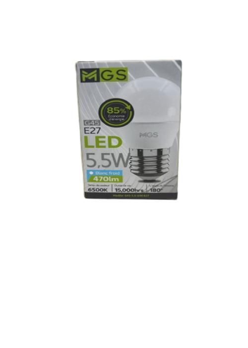 AMPOULE LED G45 5,5W E27 BLANC MGS