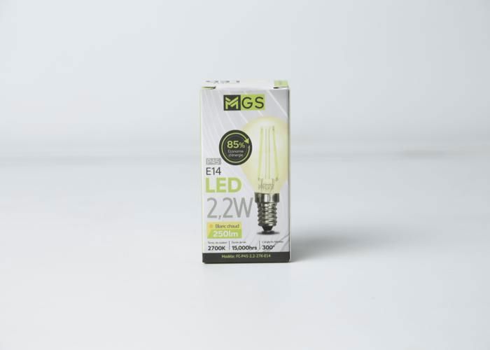 MGS - AMPOULE LED P45 FILAMENT 2,2W - E14