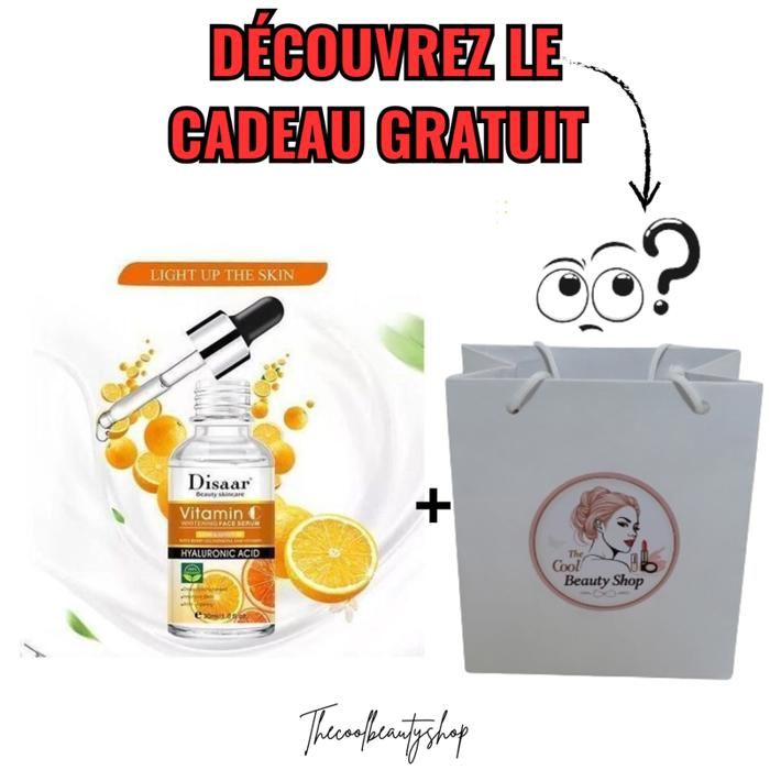 Sérum Vitamine C blanchissant visage acide hyaluronique élimination des taches de rousseur cicatrices d'acné
