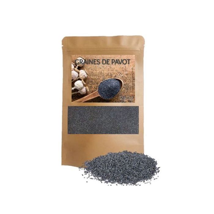 250g GRAINES DE PAVOT. PREPARATIONS CULINAIRES. STRESS, ANXIETÉ, REGIME.