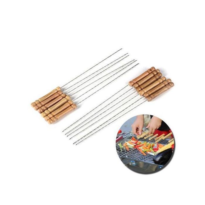 Ensemble de brochettes de kebab impérial avec manche en bois de 12 pièces
