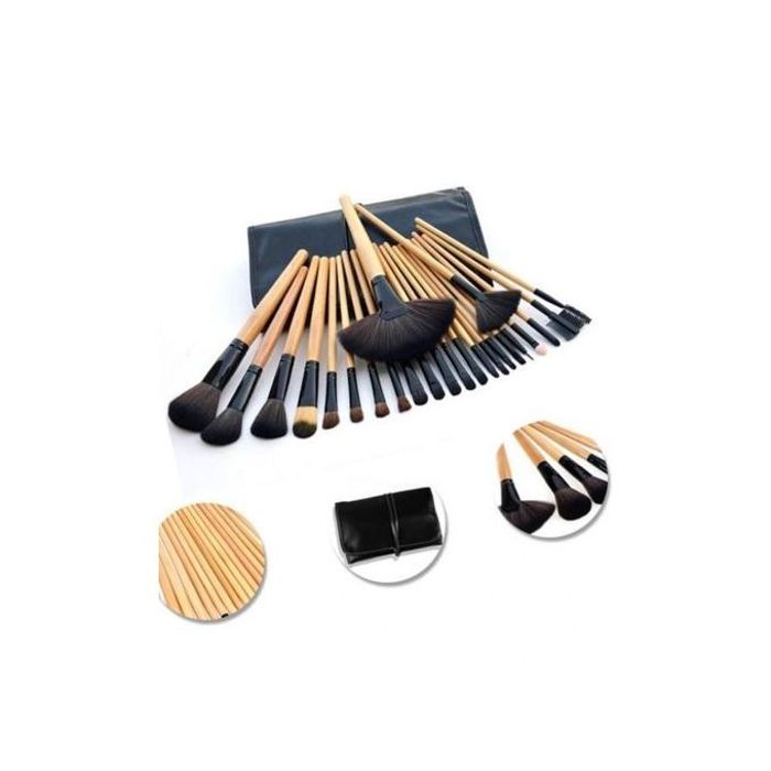 Pack 24 Pinceaux pour maquillage + Pochette