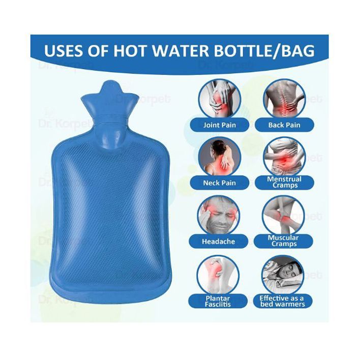 Bouillotte en caoutchouc - GENERIC - Bouteille d'eau chauffante - Thérapie chaude et froide - Compacte et légère