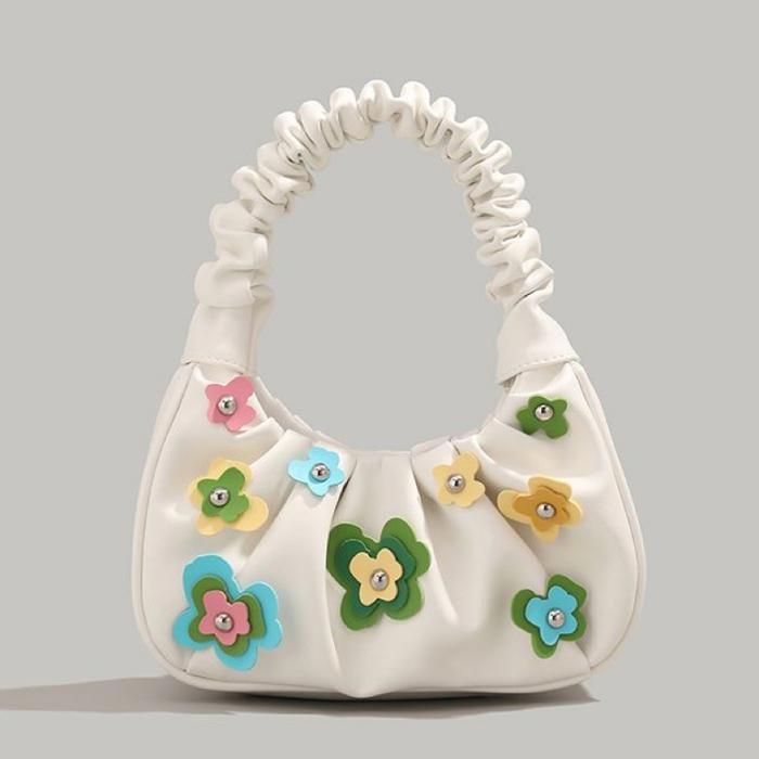 Sac à main - COUCOU PARIS - CK001-1 - Cuir - Blanc - Design nuage chic