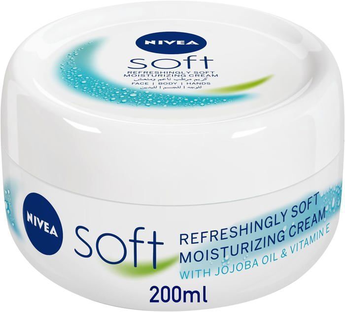 Crème hydratante - NIVEA - SOFT - 200ml - Hypoallergénique - Pour peaux déshydratées