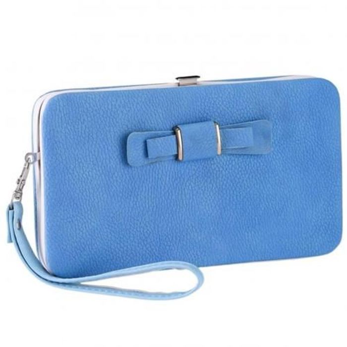 Portefeuille - GENERIC - Femme - Cuir synthétique - Bleu - Multi-cartes