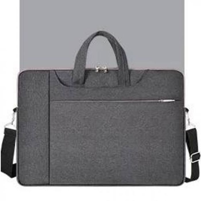 Sacoche pour ordinateur - GENERIC - 13 Pouces - Gris - Housse étanche - Poche zippée supplémentaire