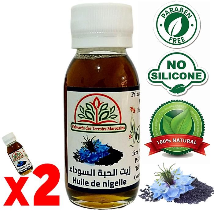 Huile de Nigelle - Naturelle - 120ml - Anti-âge - Apaisante - Nourrissante