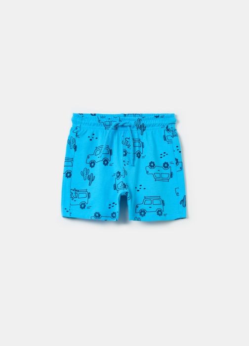 Shorts en coton - Non spécifié - Imprimé cactus et jeeps - Taille élastique - Poche arrière - Pour garçon
