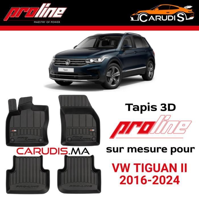 Tapis de voiture - ProLine - VW Tiguan II - Sur mesure - Antidérapant - Imperméable