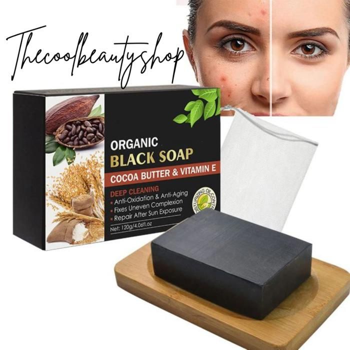 Savon noir - PEI MEI - Beurre de cacao - Vitamine E - 150g - Sans parabène