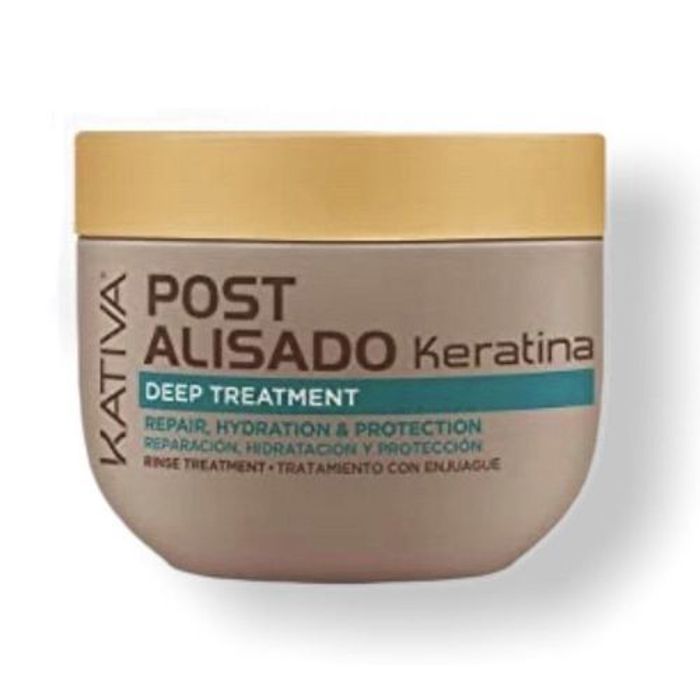 Masque Post-Lissage - KATIVA - 250mL - Kératine - Hydratation - Anti-frisottis