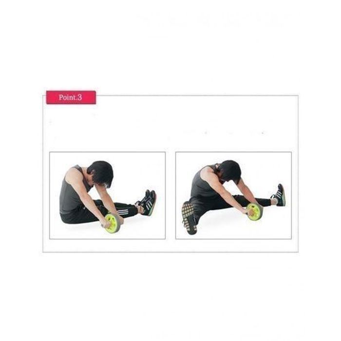 Roue Abdominale - Zebra - Modèle à Deux Roues - Poignées Antidérapantes - Compacte - Fitness