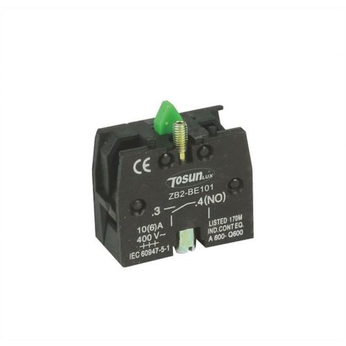 Bloc de contact NO ZB2-BE101C pour interrupteur à bouton-poussoir 2 mm
