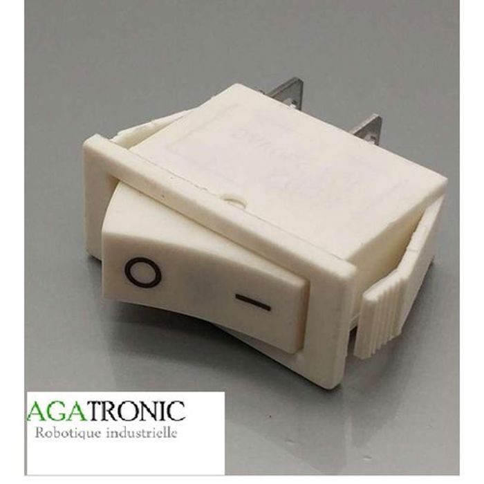 AGATRONIC Interrupteur à bascule, 2 pin, On/Off Noir 20A 125V 16A 250V AC
