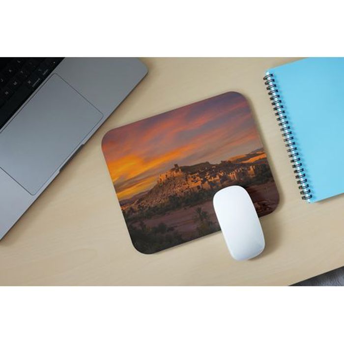 Tapis de souris - Sahara - 20x20 cm - Impression photo - Caoutchouc antidérapant - Tissu doux