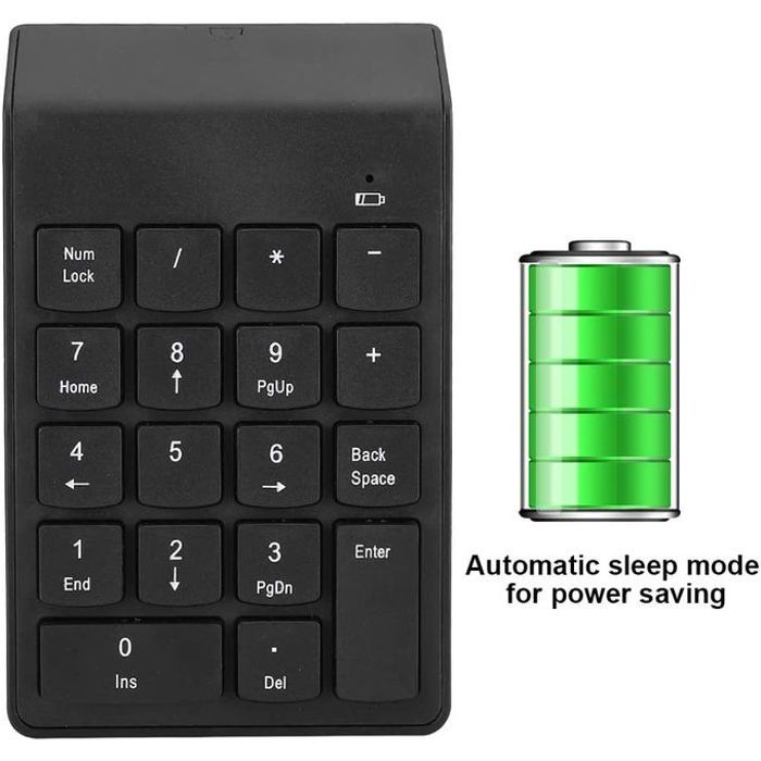 Mini clavier Sans fil Bluetooth numérique 18 touches Calculatrice