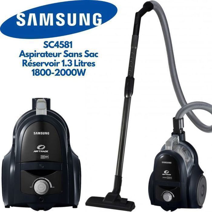 Samsung SC4581 Aspirateur Cylindrique 2 En 1 Tous Types De Sols Aspirateur Sans Sac Reservoir 1.3 Litres Filtre HEPA 2000W