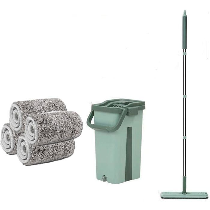 Balai Serpillère avec Seau d'Essorage, Vadrouille Balai +5 Serpillères