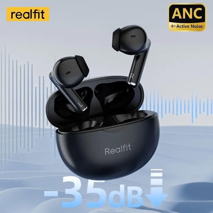 Écouteurs Bluetooth - REALFIT - F2 Pro - ANC - Étanches - Hi-Fi Stéréo