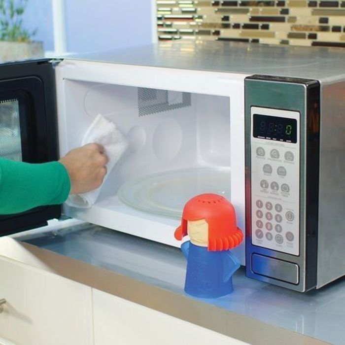 Nettoyeur à vapeur de Micro-ondes Angry Mama-bleu