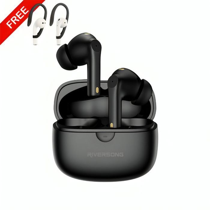 Ecouteur Riversong sans fil UTOPIA H5 40H PLAYING TIME + Crochets d'Oreilles Sportifs Gratuit