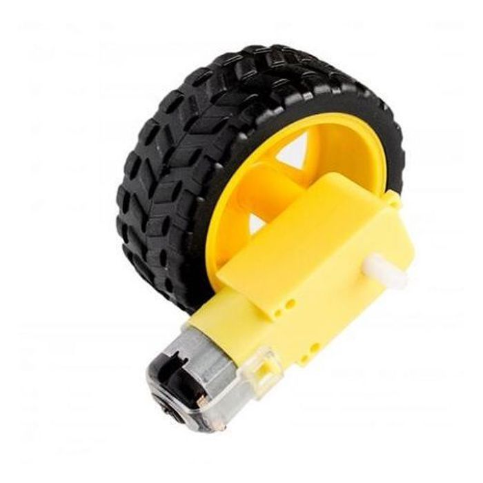 Moteur d'engrenage DC 3-6v avec Roue pour smart car