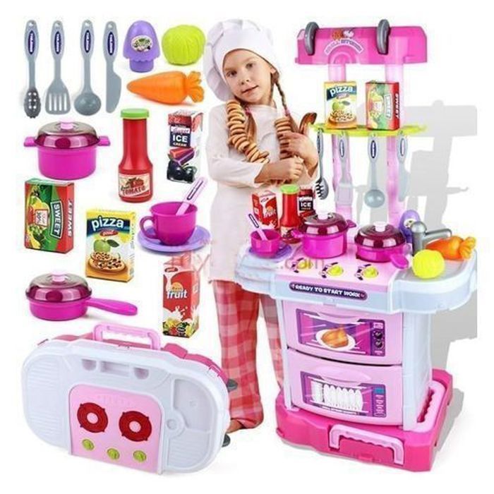 Ensemble de jeu de Cuisine Little Chef 3 en 1 - Jouet de Cuisine Little Chef - 43 Pièces