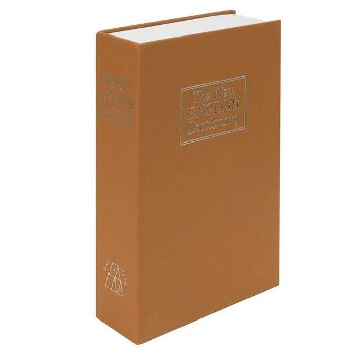 Coffre-fort magique sous forme de livre 265x200x65mm - Beige
