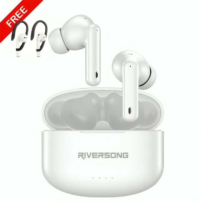 Ecouteur Riversong sans fil AIRFLY L8 30HR Playing time + Crochets d'Oreilles Sportifs Gratuit