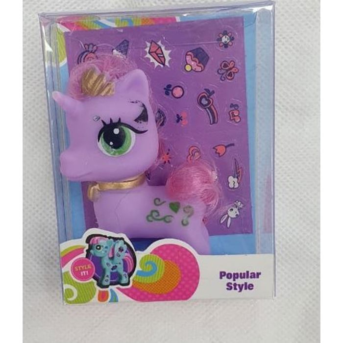 2 x Petite poupée poney coeur fleur princesse Celestia