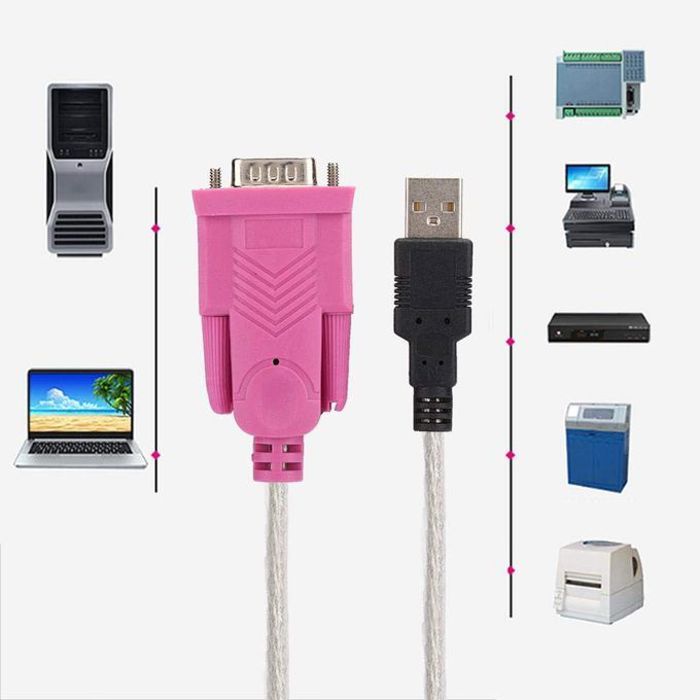 Convertisseur USB 2.0 vers RS232 de câble de port série DB9 câble 1,5 mètres (Femelle)