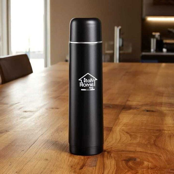 Bouteille Isotherme - THERMOS - Luxe - 0,5L - Noir - Pochette en cuir-24h-satisfait ou remboursé