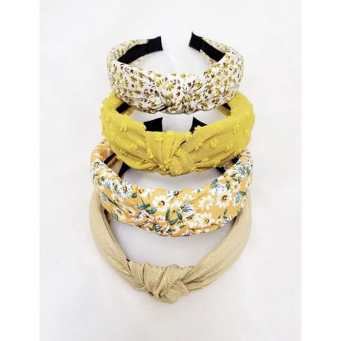 4 pièces Bandeau fleuri-nœud