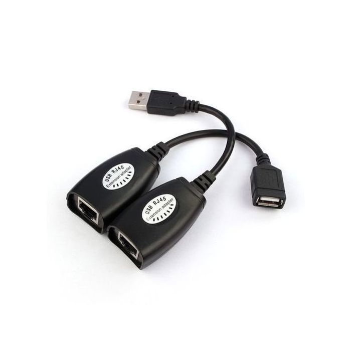 Adaptateur USB - Tcetoctre - Extension jusqu'à 150 pieds - Compatible USB 1.0/1.1 - Noir