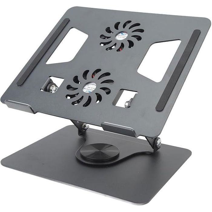 Support Réglable Pc Portable et Tablette avec Ventilateur de Refroidissement électrique