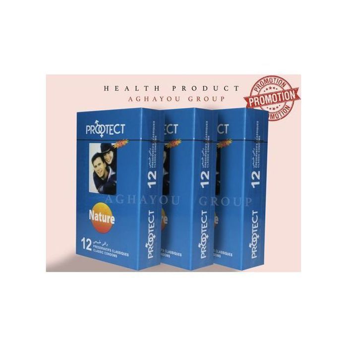 Protect PRÉSERVATIFS PROTECT NATURE , 3 BOITE DE 12 CONDOMS